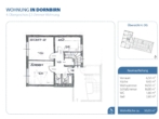 Grundriss - Neuer Preis: Sanierte 2-Zimmer-Wohnung