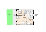 Grundriss - Wohnbauförderung möglich! 3-Zimmer-Neubauwohnung Top W 3 mit Terrasse & Garten sowie 1 TG-Platz *RESERVIERT*