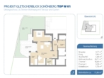 Grundriss - Hochwertige Gartenwohnung zum Erstbezug – Abstellplatz inklusive
