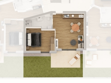 Schicke 2-Zimmerwohnung Top 2 in hochwertigem Neubau, 6060 Hall in Tirol (Österreich), Gartenwohnung