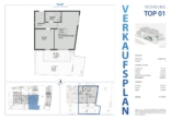 Grundriss - Neubau: 2-Zimmer-Wohnung mit Terrasse und Garten Top 1